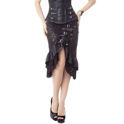 Black Lace Punk Rock Gothic Skirt