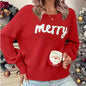 Christmas Round Neck Long Sleeve Pullover Sweater