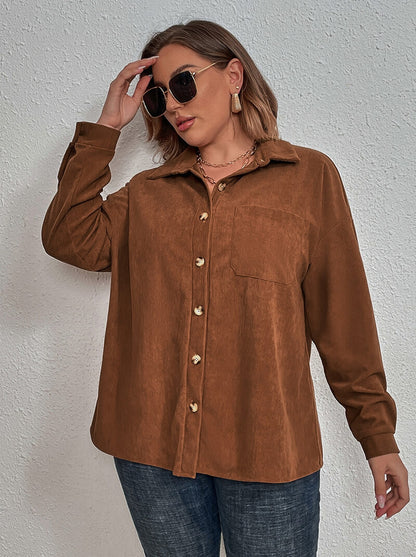 Corduroy Long-sleeved Shirt