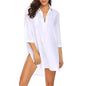 Deep V Neckline Fashionable Beach Sun Protection Swimsuit Shirt Dress