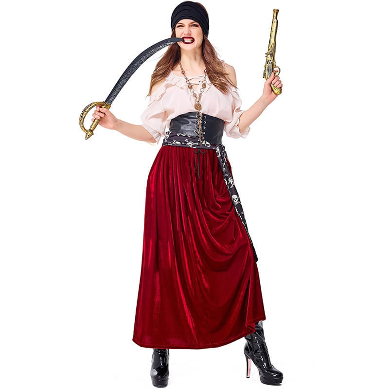 Adult Women's Corset Pirate Cosplay Party Costume