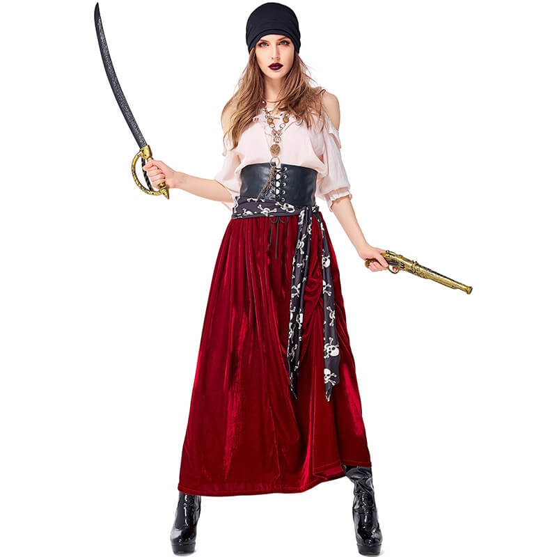 Adult Women's Corset Pirate Cosplay Party Costume