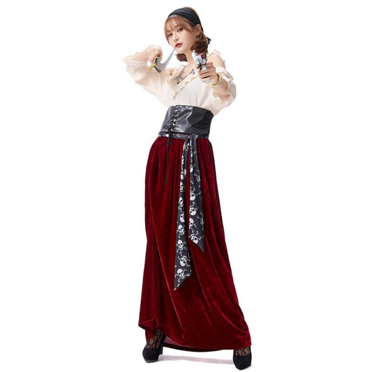 Amusement Park Female Pirate Costume Set