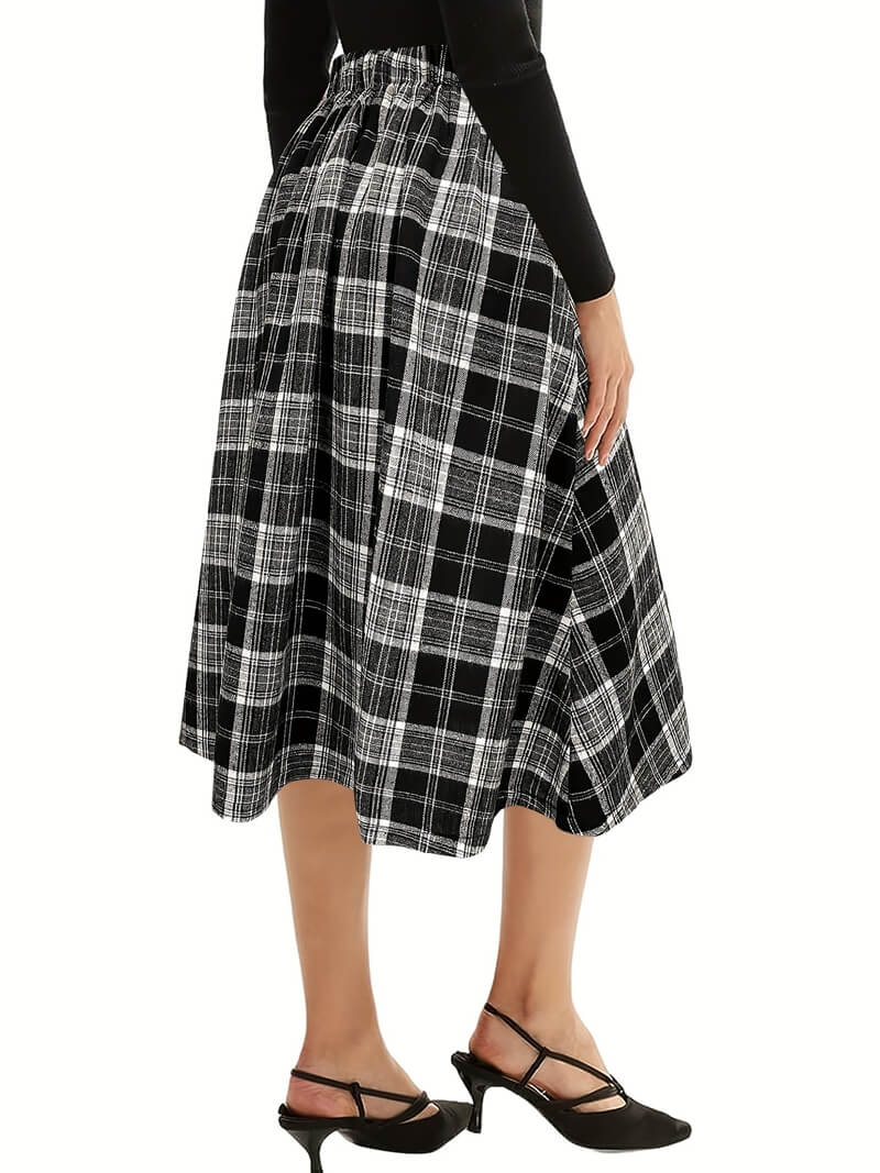 Plaid Oversized Skirt