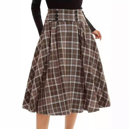 Plaid Oversized Skirt