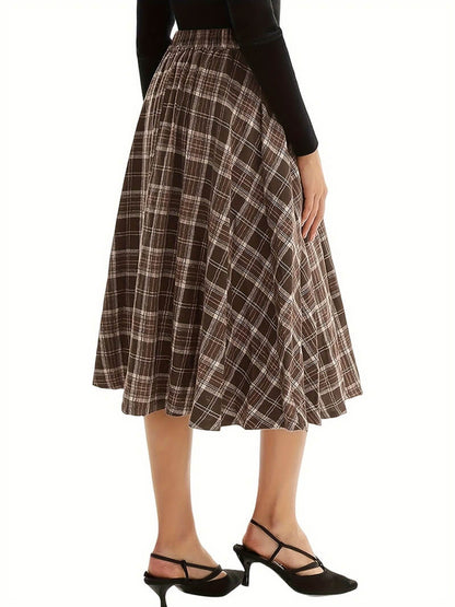 Plaid Oversized Skirt