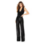 Sleeveless Halter Neck Sequined Jumpsuit