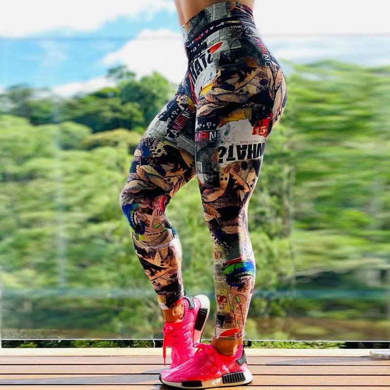 Woven Digital Printing Yoga Wear Leggings